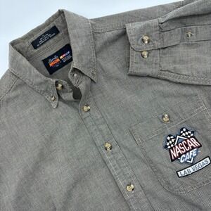 NASCAR Cafe Las Vegas Button Down Shirt Men Medium Officially Licensed Race Wear